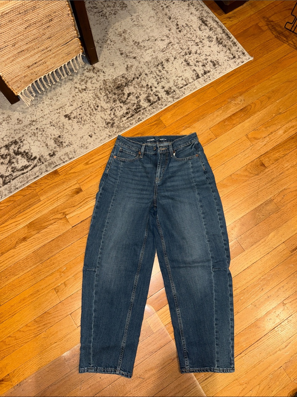 Old Navy Dark Blue Barrel Leg Jeans